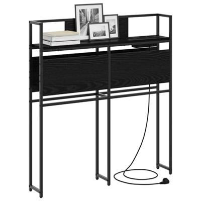 Opberghoofdbord met hoofdeinde met opslag Zwart eiken 80 cm Bewerkt hout Opberghoofdbord met hoofdeinde met opslag Zwart eiken 80 cm Bewerkt hout