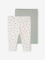 Set van 2 basic babyleggings saliegroen - thumbnail