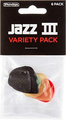 Dunlop PVP103 Jazz III Pick Variety Pack plectrum set 6 stuks