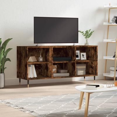 Tv-meubel 103,5x30x50 cm bewerkt hout gerookt eikenkleurig Tv-meubel 103,5x30x50 cm bewerkt hout gerookt eikenkleurig