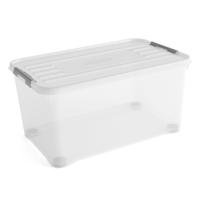 Curver handy+ opbergbox 115 liter + wielen transparant - thumbnail