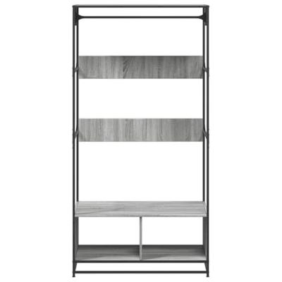 Kledingkast 90x50x180 cm bewerkt hout grijs sonoma eikenkleurig Kledingkast 90x50x180 cm bewerkt hout grijs sonoma eikenkleurig