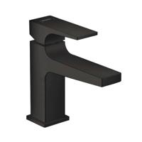 Fonteinkraan Metropol HansGrohe Eengreeps 100 met Rechte Greep en Push-Open Afvoer Mat Zwart - thumbnail