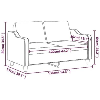 Tweezitsbank 120 cm stof donkergrijs Tweezitsbank 120 cm stof donkergrijs
