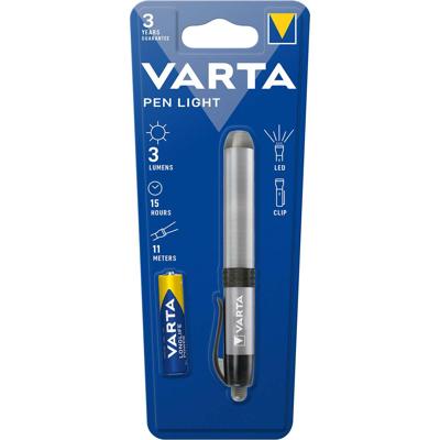 Varta 14611101421 Pen Light Penlight werkt op batterijen LED 11.7 cm Zilver