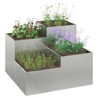 Tuin Bloempot Zilver 100 x 100 x 60 cm Gegalvaniseerd staal - thumbnail