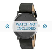 Skagen horlogeband SKW6308 Glad leder Zwart - thumbnail
