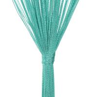 Koordgordijnen 2 st turkoois 140x250 cm - thumbnail