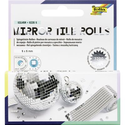 Mozaieksteentjes Folia zilver zelfklevend 5x5mm Mozaieksteentjes Folia zilver zelfklevend 5x5mm