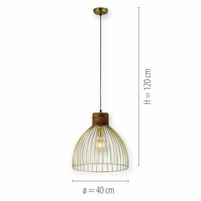 Just Light HanglampAlami bruin messing - 11489-60