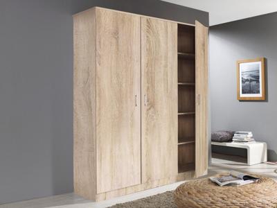 Kast RAYMOON 3 deuren 120 cm (lingère) sonoma