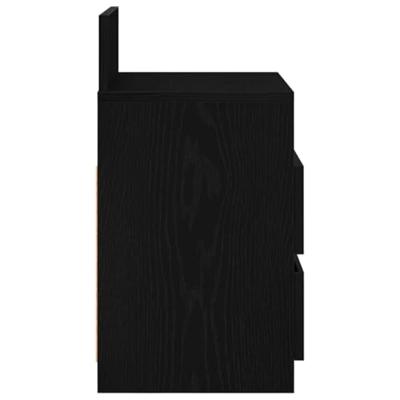 Nachtkastje met 2 lades 40x33x60 cm zwart Nachtkastje met 2 lades 40x33x60 cm zwart