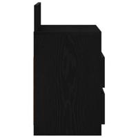 Nachtkastje met 2 lades 40x33x60 cm zwart - thumbnail