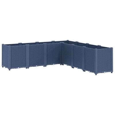 Plantenbak 160x160x53 cm polypropeen grijs