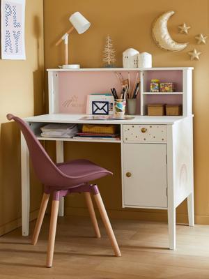 Eerste bureau MAKE A WISH effen wit met afbeelding