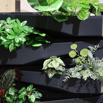 ProGarden plantenbakwand overloop 2 stuks 78x19x35 cm antracietkleurig