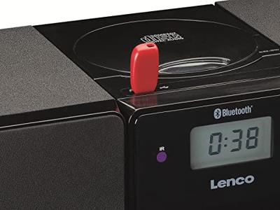 Lenco Micro set met CD/MP3 Bluetooth USB afstandsbediening Zwart - MC-030BK
