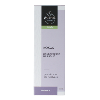 Kokos koudgeperst basisolie bio glazen fles 100 Milliliter Kokos koudgeperst basisolie bio glazen fles 100 Milliliter