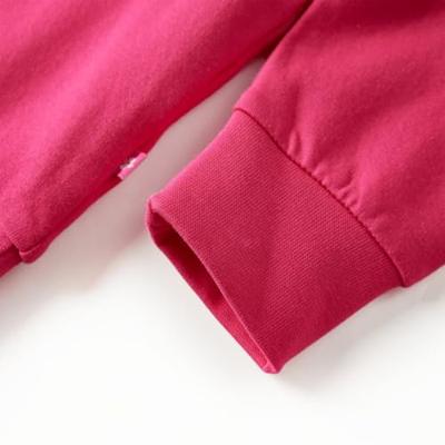 Kindertrui met pauw van pailletten 140 felroze Kindertrui met pauw van pailletten 140 felroze