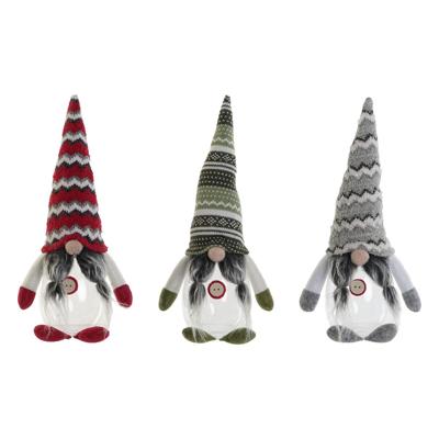 Kerstversiering DKD Home Decor Multicolour 17 x 12 x 37 cm (3 Stuks)