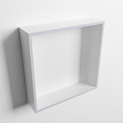 MONDIAZ EASY Nis 29,5x29,5cm in solid surface kleur Cale | Talc. 1 vak geschikt voor in- of opbouw MONDIAZ EASY Nis 29,5x29,5cm in solid surface kleur Cale | Talc. 1 vak geschikt voor in- of opbouw