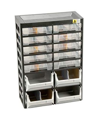 Allit 458140 Opslagmagazijn VarioPlus Basic D 21 (b x h x d) 305 x 435 x 170 mm Zwart, Grijs, Geel 1 stuk(s)
