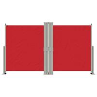Windscherm uittrekbaar 140x1200 cm rood - thumbnail