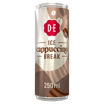 Douwe Egberts ice coffee, Cappuccino, blik van 25 cl, pak van 12 stuks