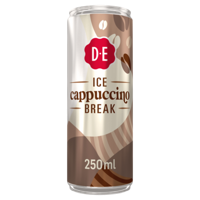 Douwe Egberts ice coffee, Cappuccino, blik van 25 cl, pak van 12 stuks - thumbnail