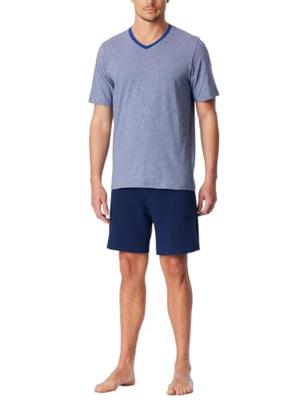 Schiesser Schiesser Heren Pyjama Short royal blue 183585 50/M