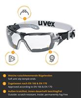 uvex pheos guard 9192180 Veiligheidsbril Incl. UV-bescherming Zwart, Grijs - thumbnail