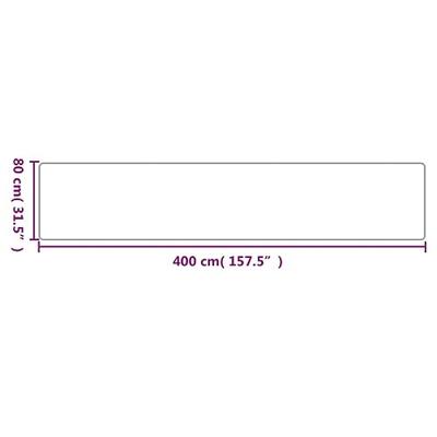 VidaXL Tapijtloper 80x400 cm sisal-look antracietkleurig