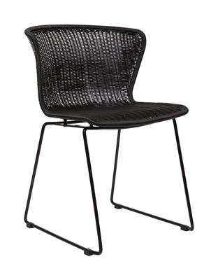 WOOOD Eetkamerstoel 'Wings' kleur zwart