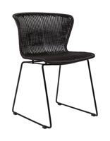 WOOOD Eetkamerstoel 'Wings' kleur zwart - thumbnail