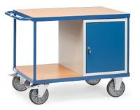 Fetra Hauptartikel 2433 Tafel en kabinetwagen Staal Poedercoating Laadvermogen (max.): 500 kg Stralend blauw (RAL 5007) - thumbnail