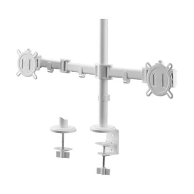 One For All Smart Dual white Monitor-tafelbeugel 33 cm (13) - 81,3 cm (32) Zwart In hoogte verstelbaar, Kantelbaar en roteerbaar, Zwenkbaar