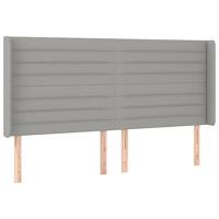 Boxspring met matras en LED stof lichtgrijs 160x200 cm - thumbnail