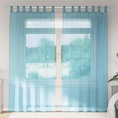 Gordijnen met lussen 2 st 140x225 cm turkoois