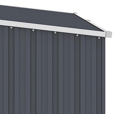 VidaXL Brandhoutschuur 245x98x159 cm gegalvaniseerd staal antraciet