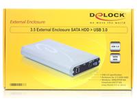 Delock 42478 3,5 externe behuizing SATA HDD > USB 3.0 - thumbnail