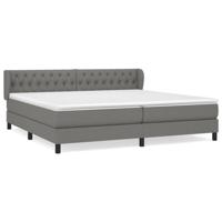 Boxspring met matras stof donkergrijs 200x200 cm - thumbnail