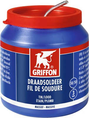 Griffon Draadsoldeer Tin/Lood 50/50 Massief | Ø 3.0 mm Pot | 500 g - 1236247