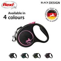 Flexi Black Design S 5 m Geel Hond Intrekbare riem - thumbnail