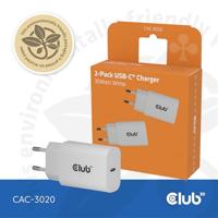 Club3D CAC-3020 USB-C® oplader, 30 watt, 2 stuks, wit - thumbnail