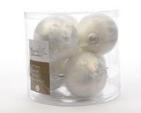 6 kerstballen wit 80 mm KSD - Ksd - thumbnail