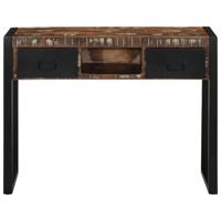 Wandtafel 100x35x75 cm massief gerecycled hout meerkleurig - thumbnail