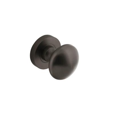 Knop rond vast op rozet ø52x10mm met nokken en stift, antraciet-grijs
