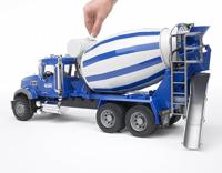 bruder MACK Granite truck met betonmixer modelvoertuig - thumbnail