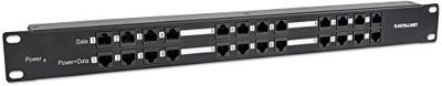 Intellinet 720342 12 poorten Netwerkpatchpaneel 483 mm (19) CAT 5e 1 HE Meerdere kleuren Ingericht