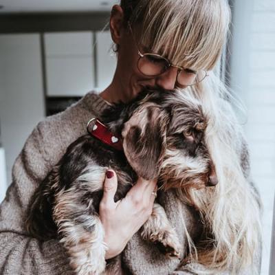 HUNTER Hondenhalsband Love, bruin, Maat: 75